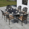 Good quality cast aluminium dining set outdoor garden furniture 4 chairs